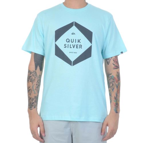 Camiseta Masculina Quiksilver Bass Colors - AZUL / P