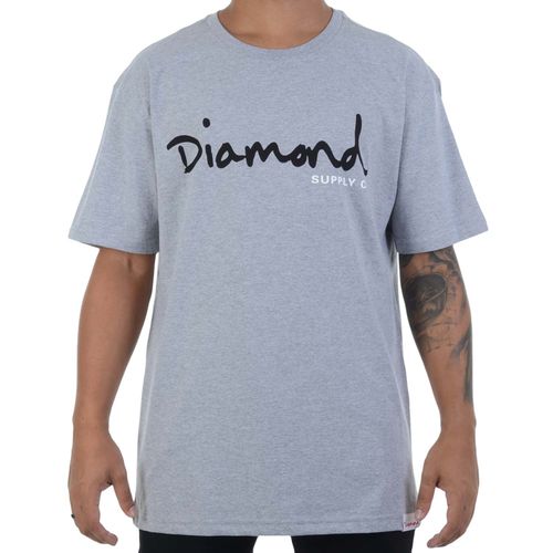 Camiseta Diamond OG Script - CINZA / P