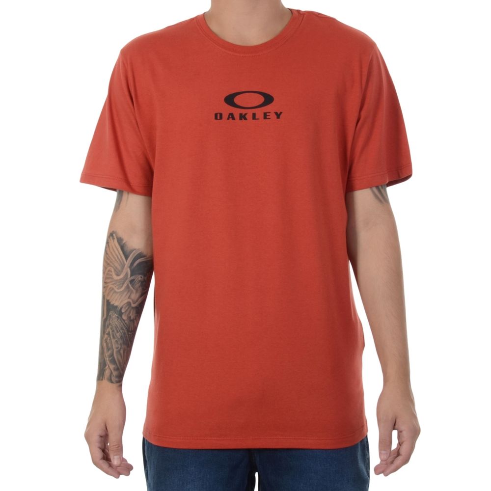 Camiseta Masculina Oakley Bark New Vermelha - overboard