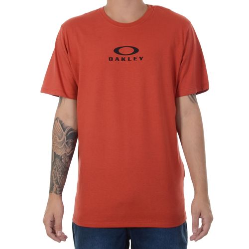 Camiseta Masculina Oakley Bark New Vermelha - VERMELHO / P