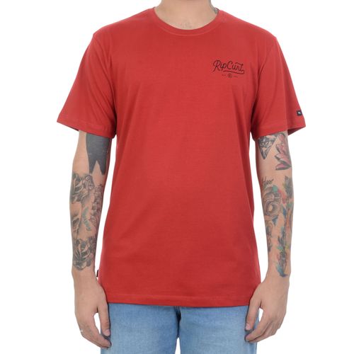 Camiseta Rip Curl Customs Vermelha - VERMELHO / P