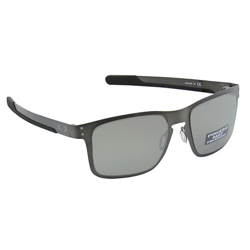 Óculos Masculino Oakley Holbrook Metal Fosco Gunmetal Polarizado l Espelhado Cinza