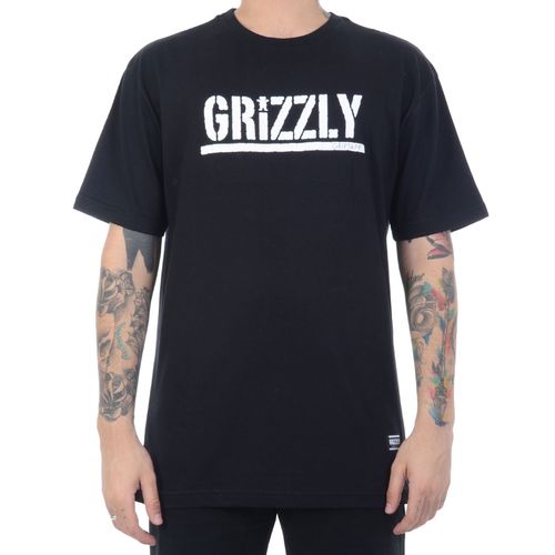 Camiseta TShirt Grizzly Stamped - PRETO / P