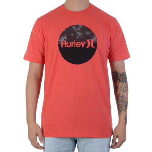 Camiseta Hurley Premium Folhas - VERMELHO / GG