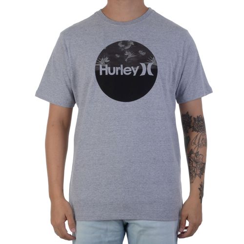 Camiseta Masculina Hurley Premium Folhas - MESCLA / P