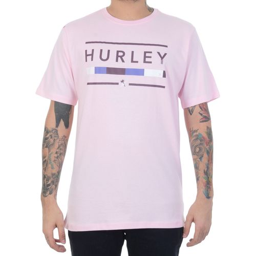 Camiseta Masculina Hurley Tropical - ROSA / P