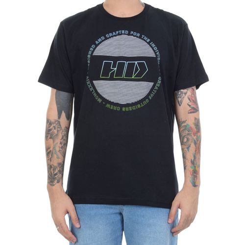 Camiseta HD Circle Line Tee - PRETO / P