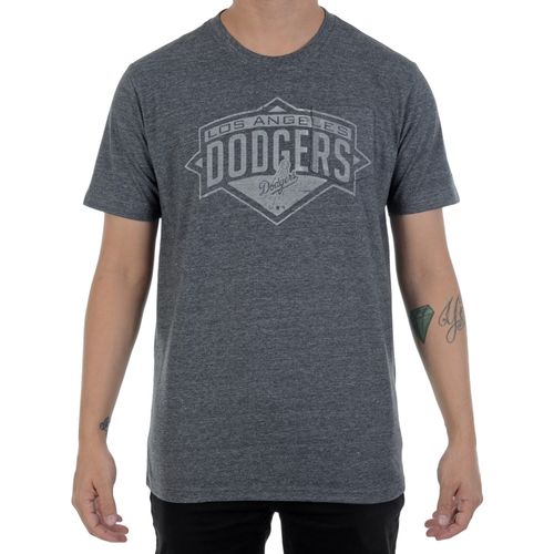 Camiseta New Era Los Angeles Dodgers Core Chumbo / P