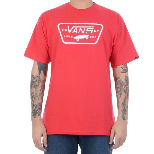 Camiseta Vans Full Patch Vermelha - VERMELHO / P