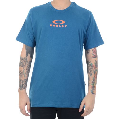 Camiseta Masculina Oakley Bark New Azul / P