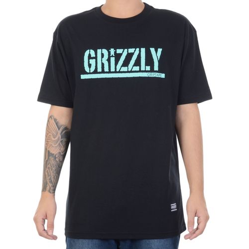 Camiseta Masculina Grizzly Manga Curta - PRETO / P