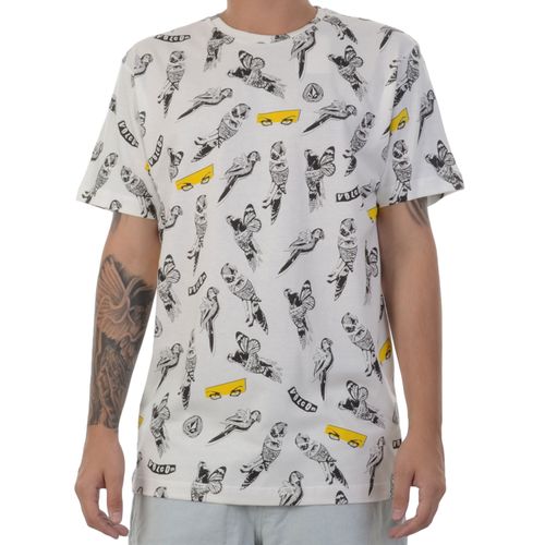 Camiseta Volcom Bird Toss - BRANCO / P