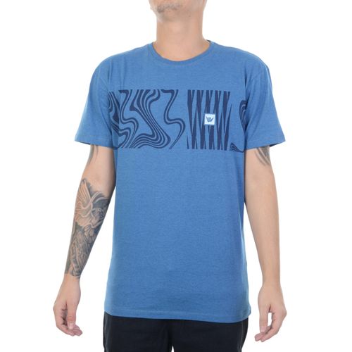 Camiseta Hang Loose Básica Azul - MESCLA AZUL / P
