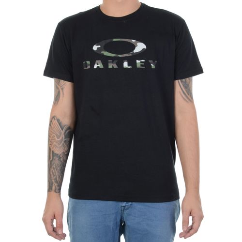 Camiseta Oakley O-Bark Ss Tee Preta - PRETO / P