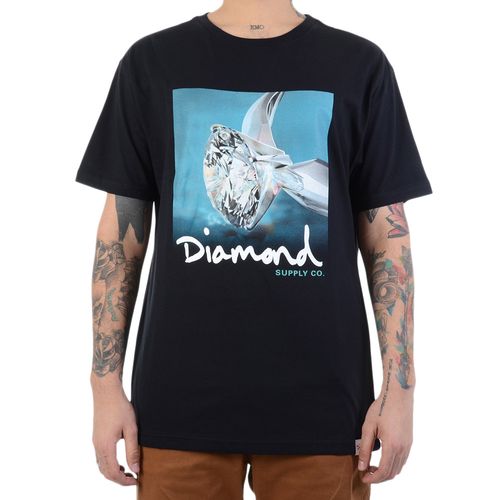 Camiseta T-Shirt Diamond Shimmer Tee - PRETO / P