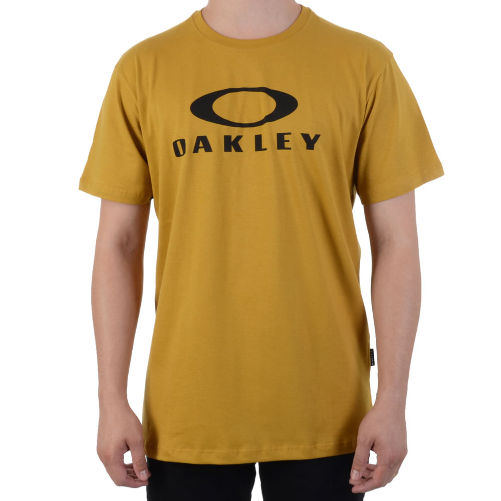 Camiseta Oakley O-Bark Masculina - Amarelo+Preto