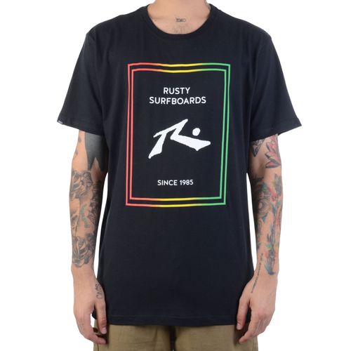 Camiseta Rusty Rasta Vibes - PRETO / P