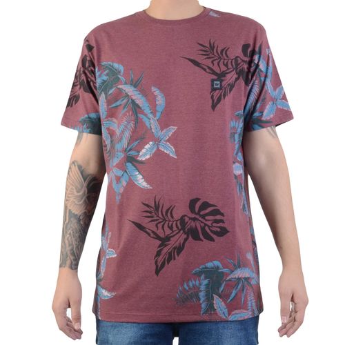 Camiseta Hang Loose Leaves - VERMELHO / P