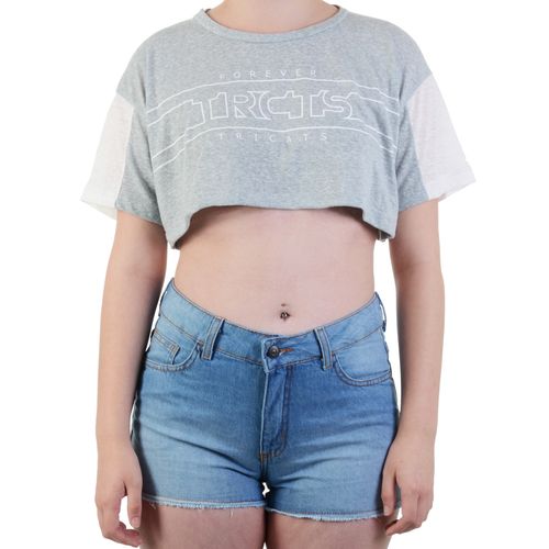 Blusa Cropped Tricats Forever - AZUL / P