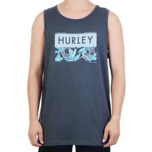 Camiseta Regata Hurley Blue Leaf - MESCLA ESCURO / P