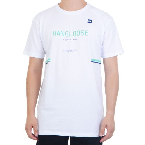Camiseta Masculina Hang Loose MC Flag - BRANCO / GG