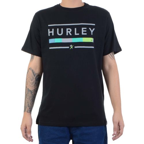 Camiseta Hurley Logo Tricolour - PRETO / M