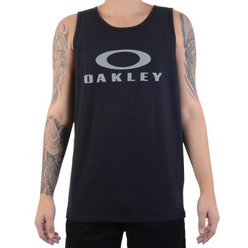 Camiseta Regata Oakley Bark Tank Jet Black - PRETO / P