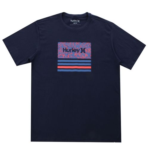 Camiseta Hurley Striped Leaves Big - MARINHO / 1G