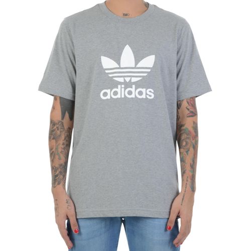 Camiseta Adidas Trefoil Cinza / P
