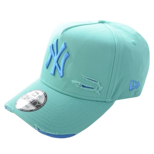 Boné New Era New York Yankees Destroyed Verde Azul - VERDE