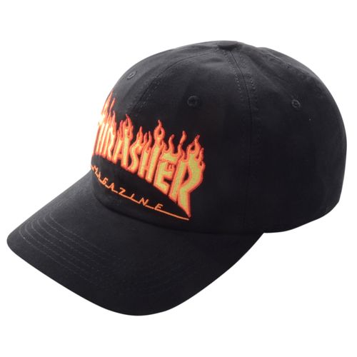 Boné Thrasher Flame Dad Hat - PRETO