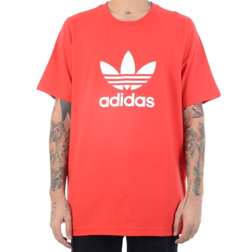 Camiseta Adidas Logo Trefoil Vermelho / P