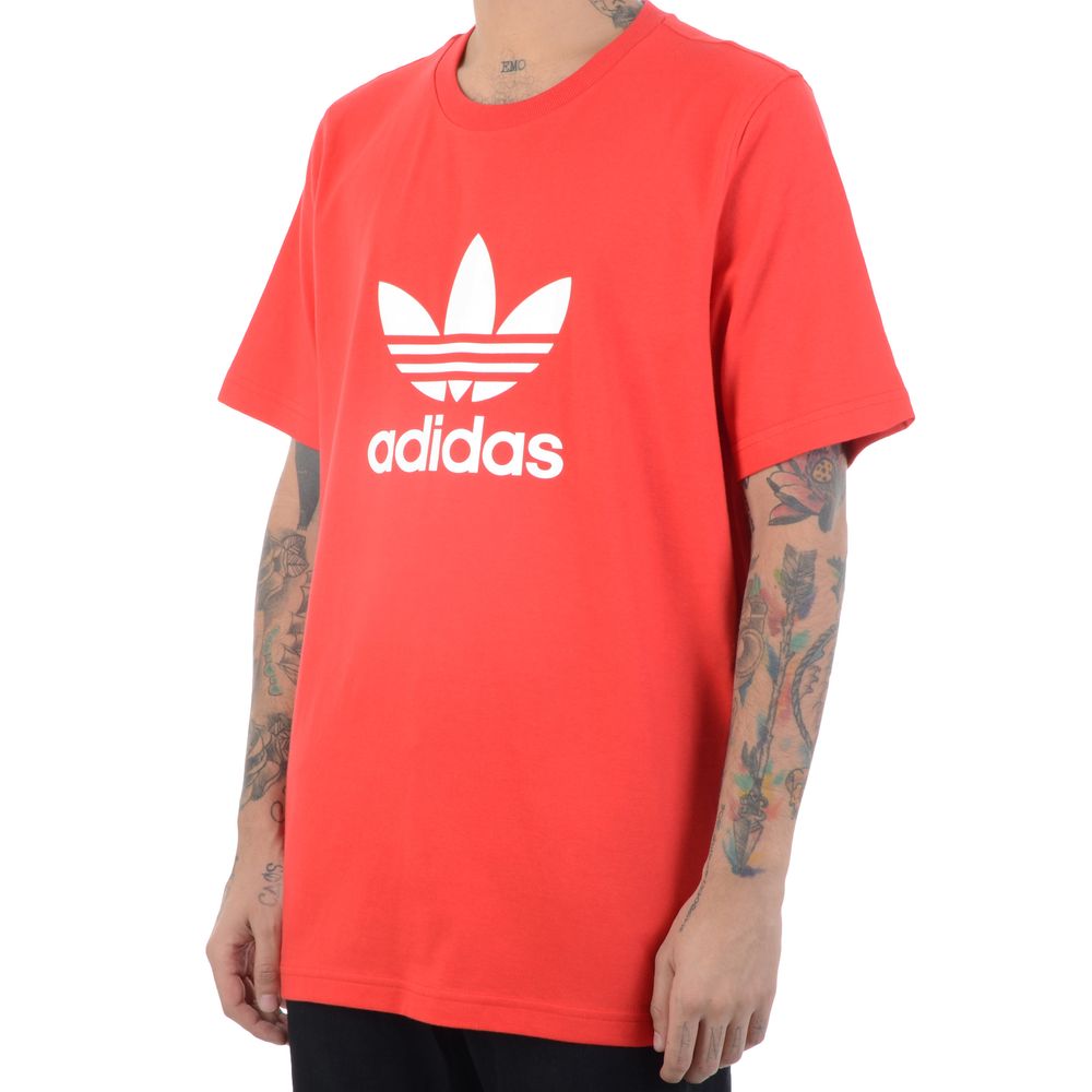 Camiseta Adidas Logo Trefoil Vermelho Overboard