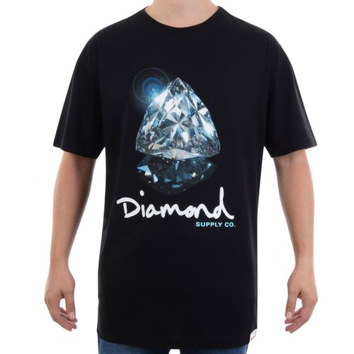 Camiseta Diamond Brilhante Tee - PRETO / P