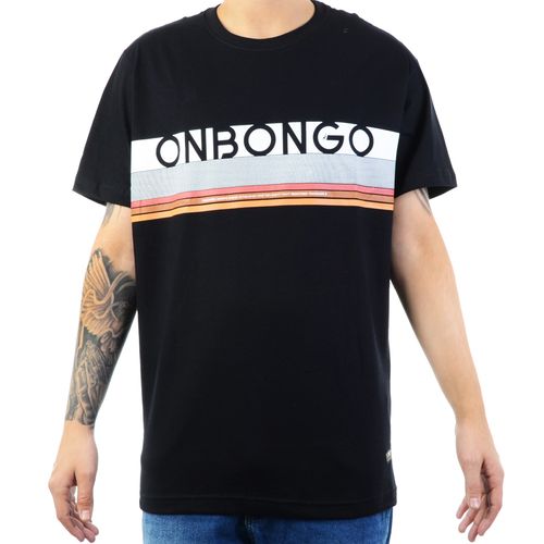 Camiseta Onbongo Horizon Stripes - PRETO / G