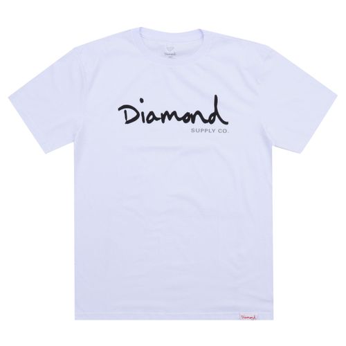 Camiseta Diamond OG Script Tee BIG - BRANCO / 2G