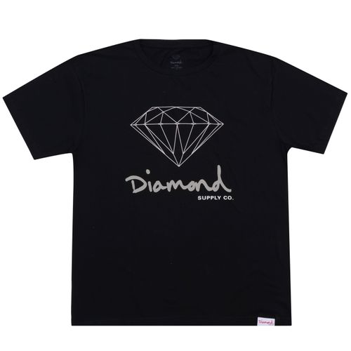 Camiseta Diamond OG Sign Tee BIG - PRETO / 2X