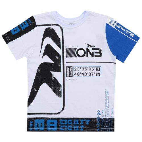 Camiseta Onbongo Eighty Infantil - AZUL / 10
