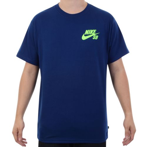 Camiseta Nike SB Logo Peitoral Azul / P