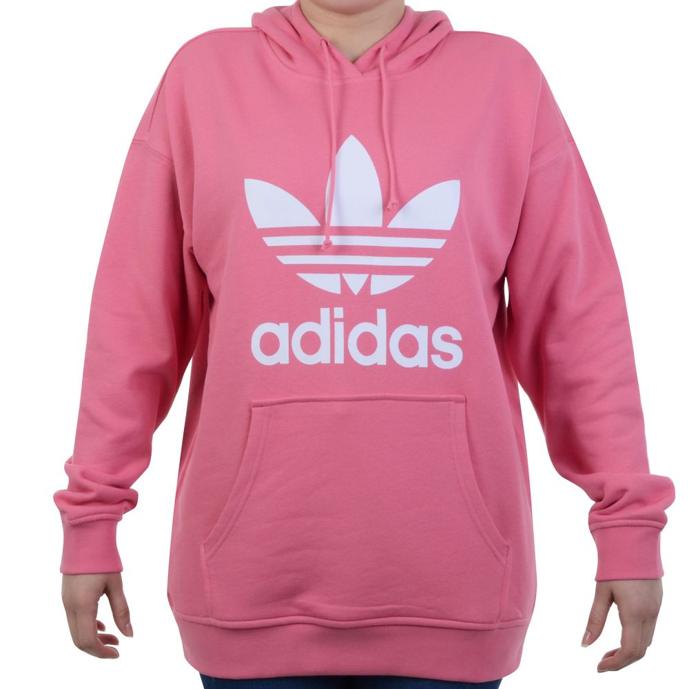 Moletom fechado adidas originals trefoil rosa Clearance