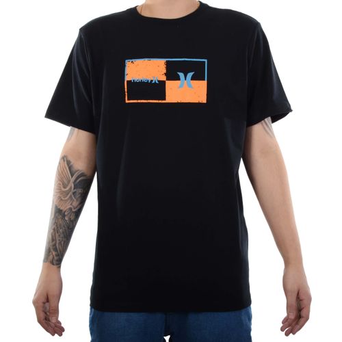 Camiseta-Hurley-Geometric-Preto
