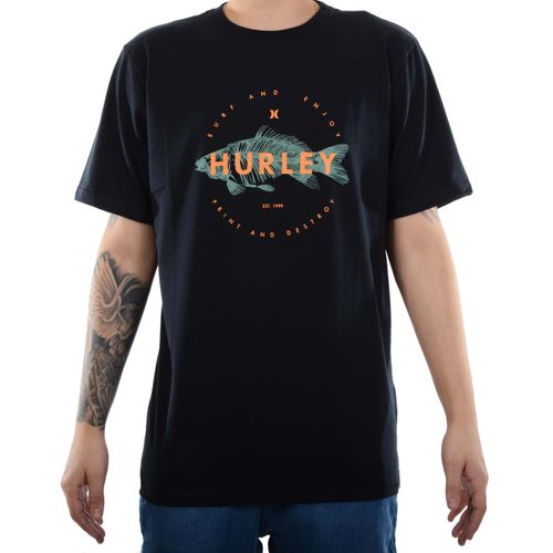 Camiseta-Hurley-Fish-Preto