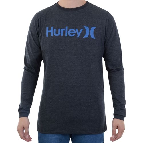 Camiseta-Manga-Longa-Hurley-Ml-O-O-Solid-Chumbo