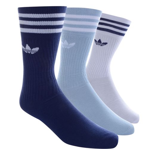 Kit 3 Pares Meia Adidas Solid Crew - MULTICORES / 39-42