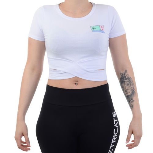 Blusa Tricats Cropped Minigame Cropped Tricats Minigame - BRANCO / M
