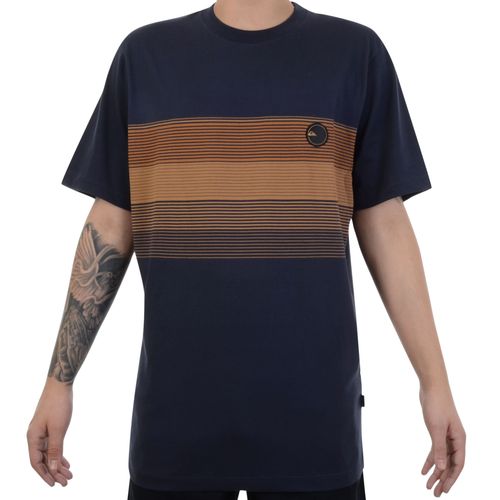 Camiseta Masculina Especial Quiksilver New Stripe - MARINHO / P