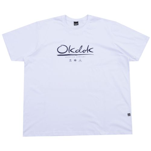 Camiseta Masculina Okdok Careca Large - BRANCO / 56