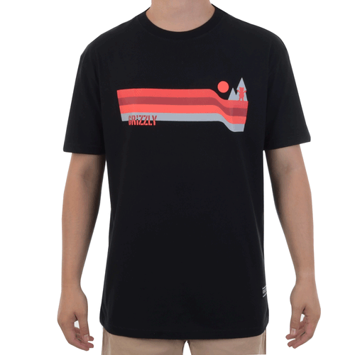 Camiseta Grizzly Retro Stripes - PRETO / P