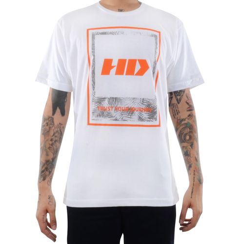 Camiseta Masculina HD Estampada - BRANCO / M