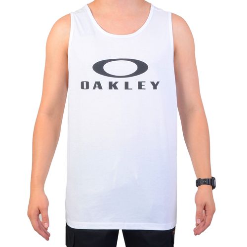 Camiseta Masculina Oakley Regata Bark Tank Branca - BRANCO / M